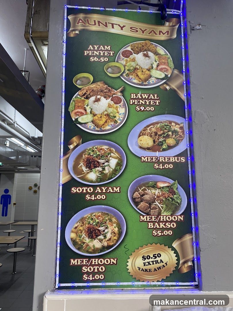 Aunty Syam Menu