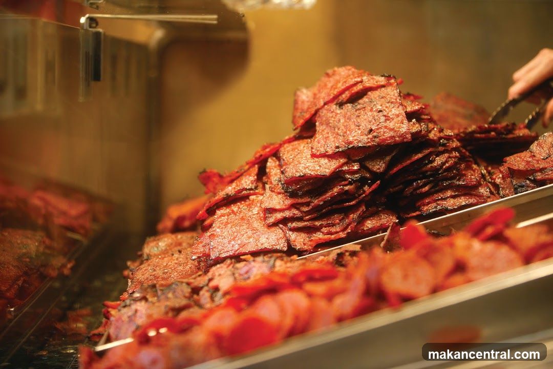 Pile of Dried Meat Slices