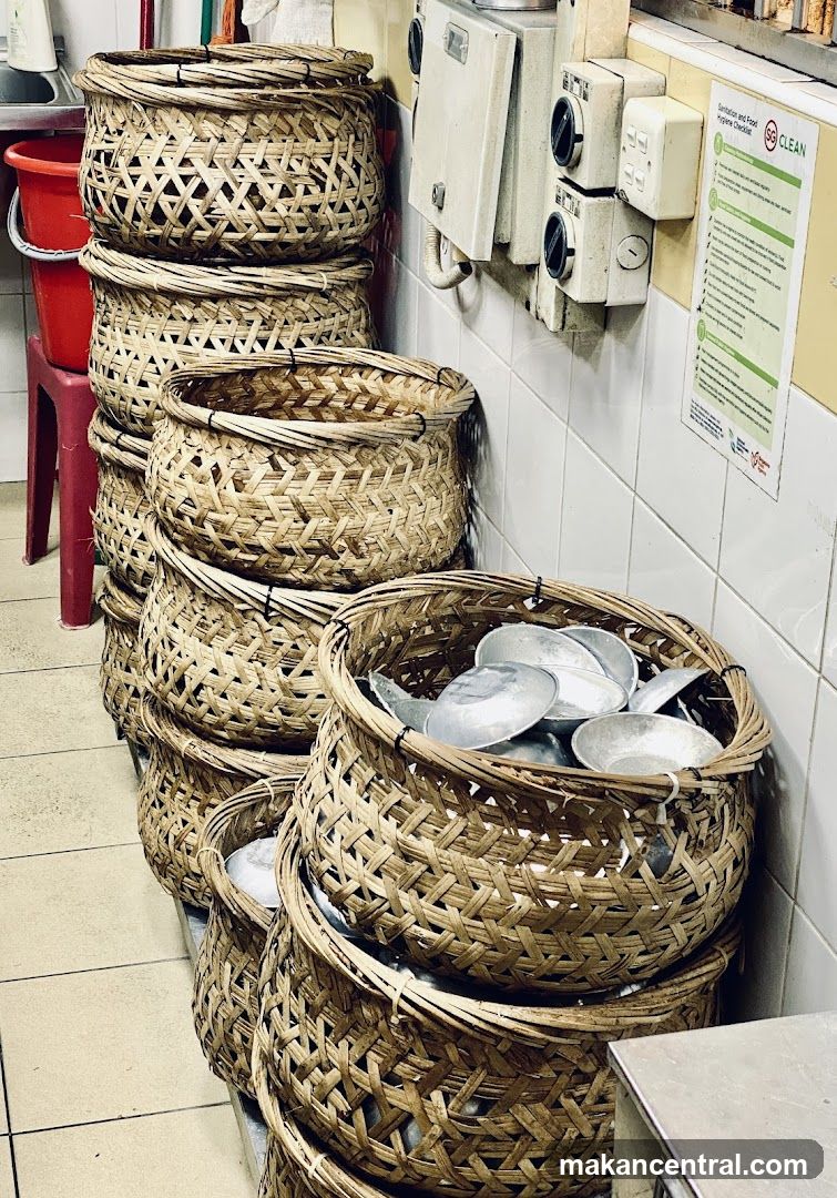 Woven Baskets with Metal Bowls