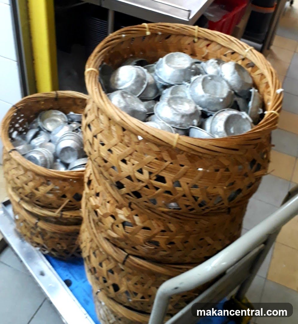 Baskets of Metal Bowls