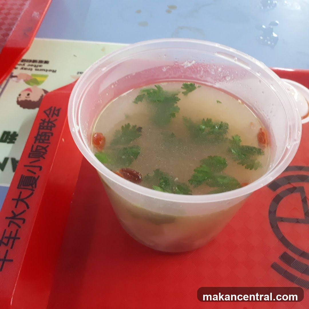Soup in a plastic cup