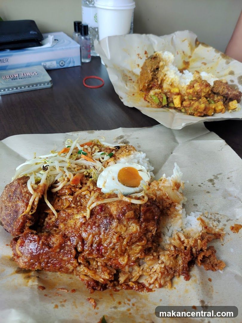 Nasi Campur with Salted Egg