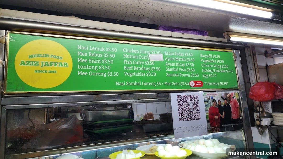 Aziz Jaffar Muslim Food Menu