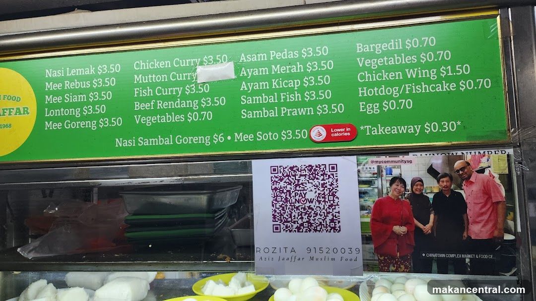 Aziz Jaaffar Muslim Food Menu