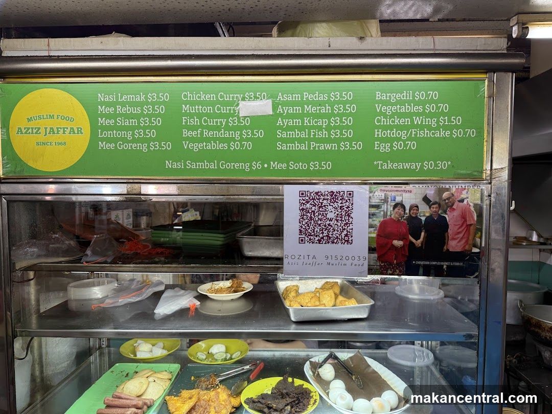 Aziz Jaffar Muslim Food Menu
