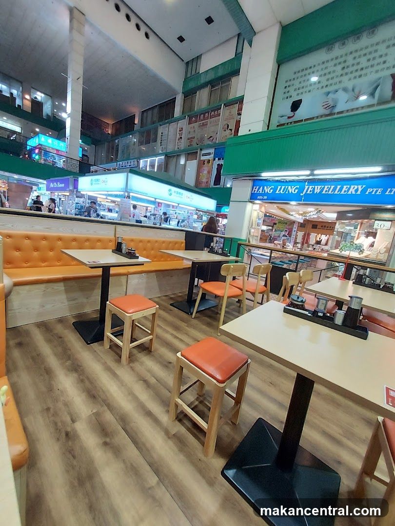 Restaurant Interior with Orange Seating