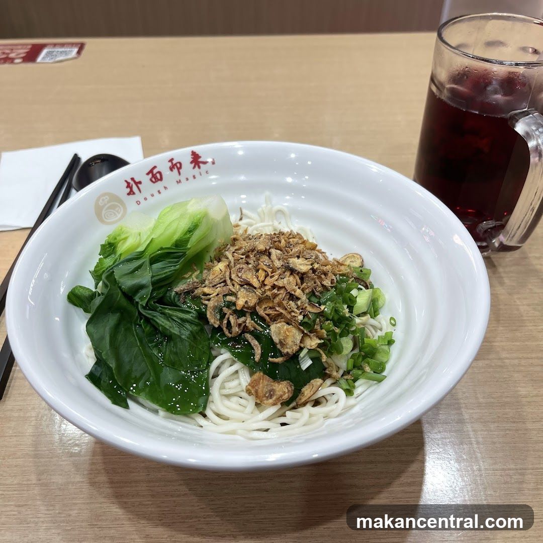 Noodles with Greens and Fried Onions