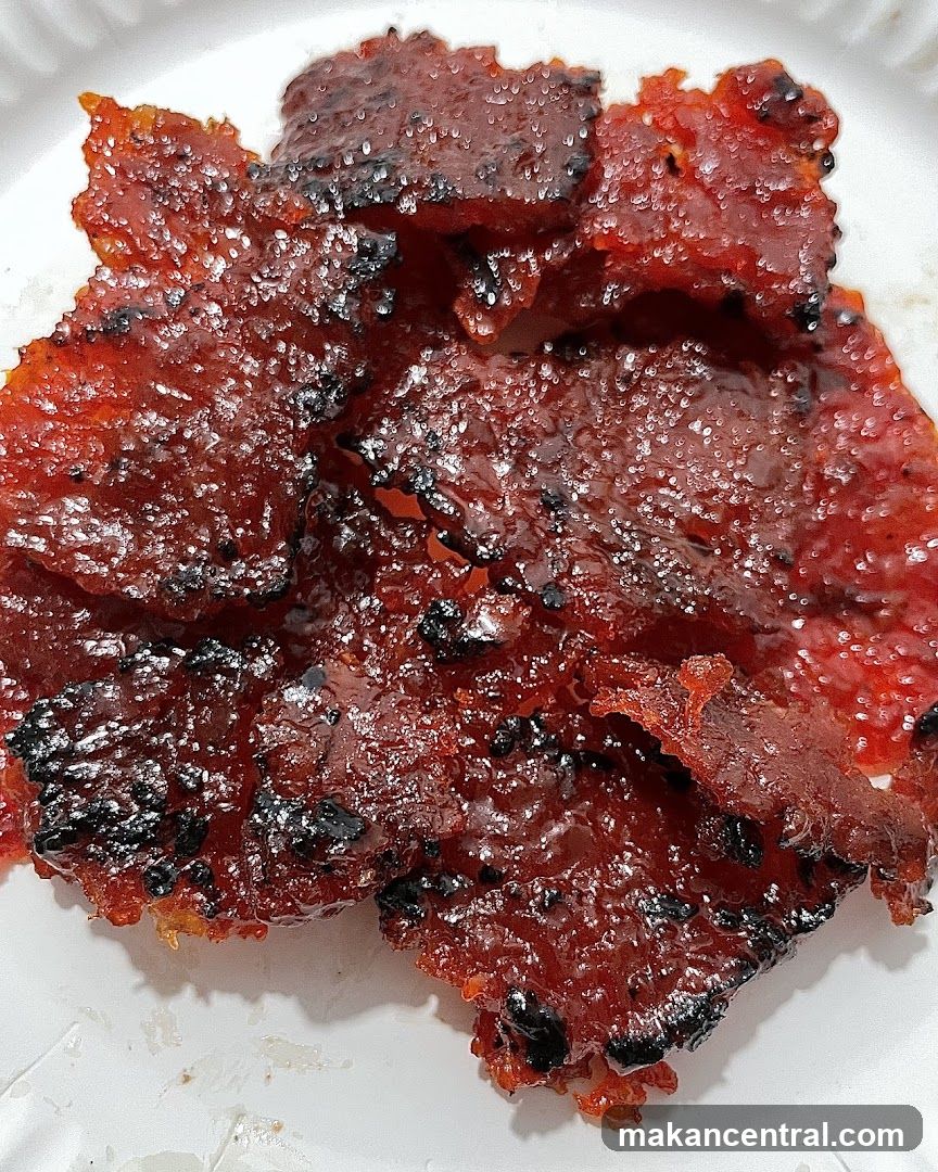 Close-up of Bak Kwa