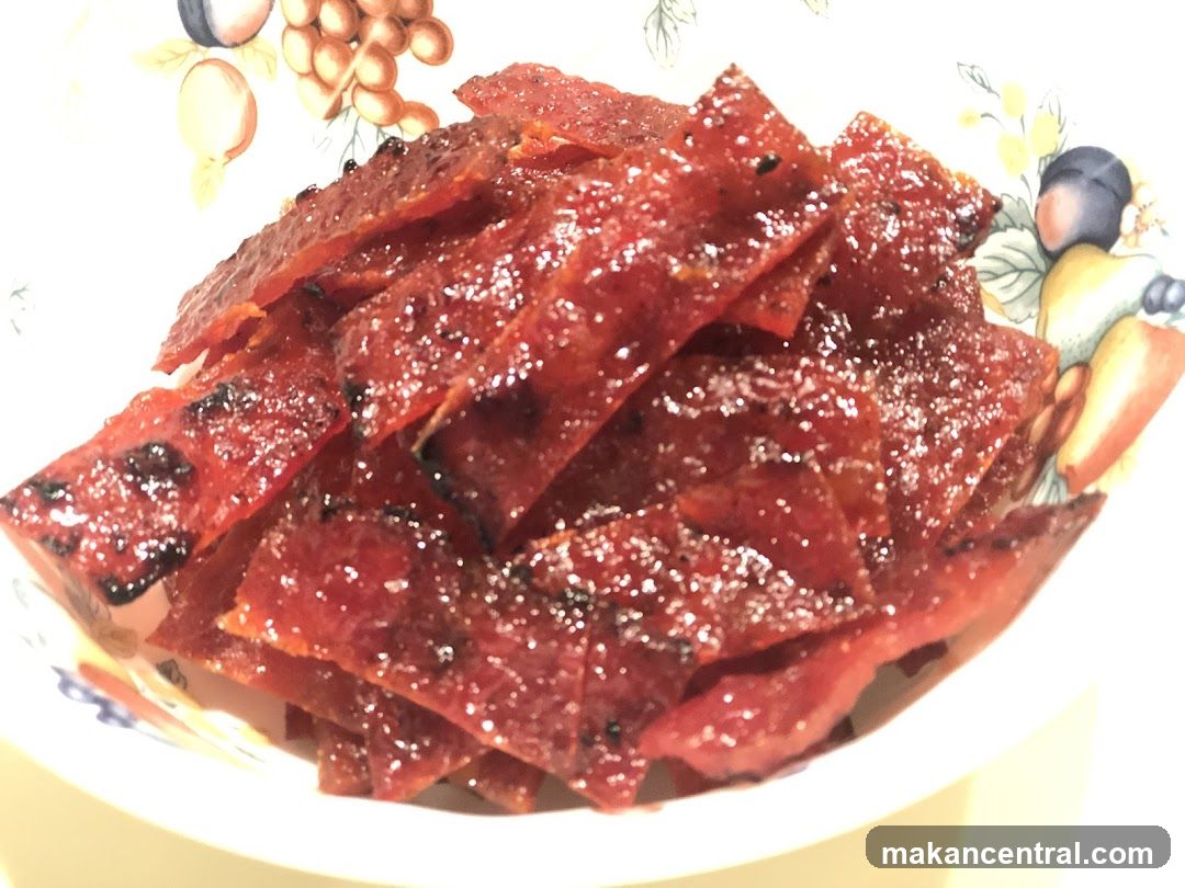 Close-up of Bak Kwa
