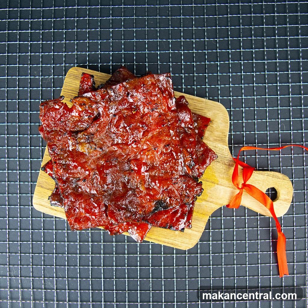 Bak Kwa on a Cutting Board