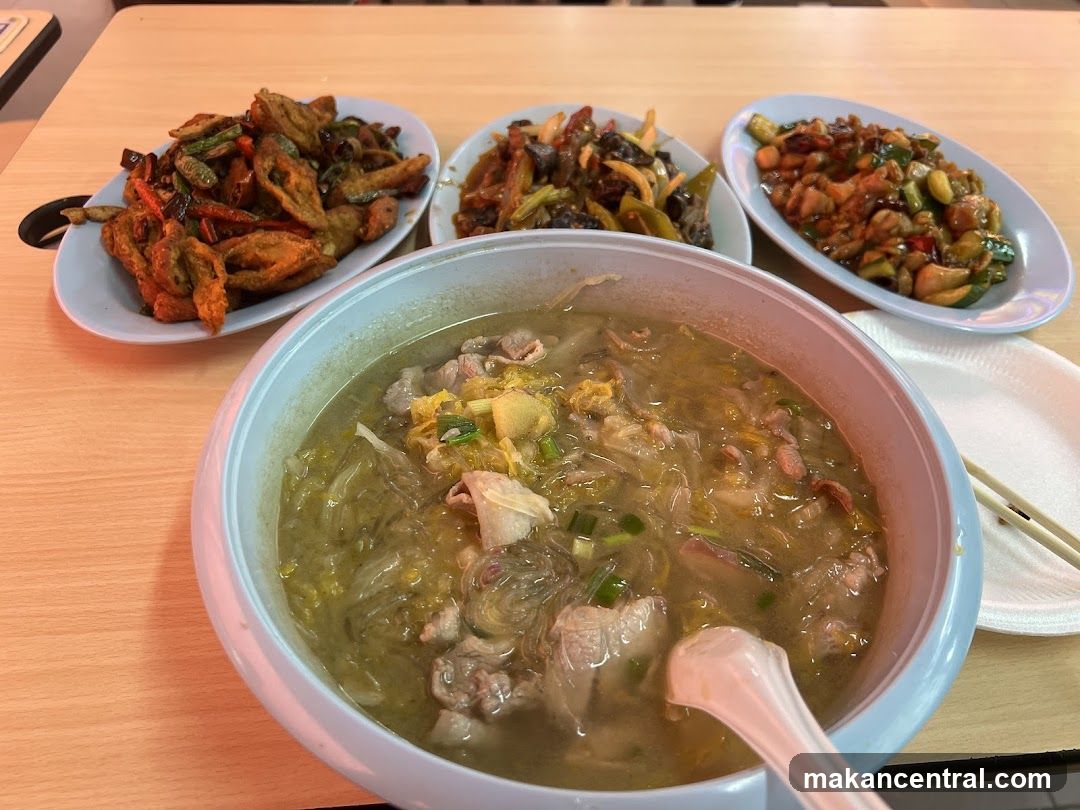 Asian Noodle Soup and Side Dishes