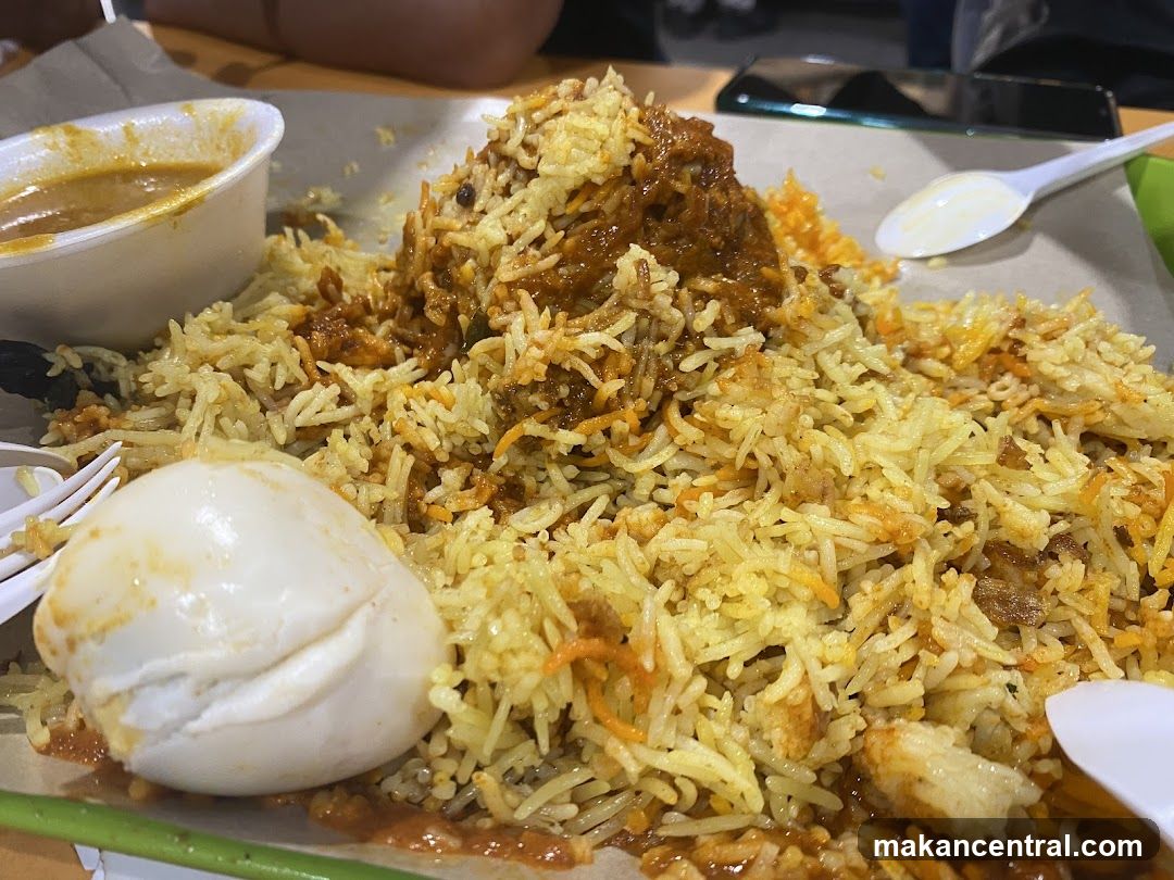 Biryani with Egg and Curry