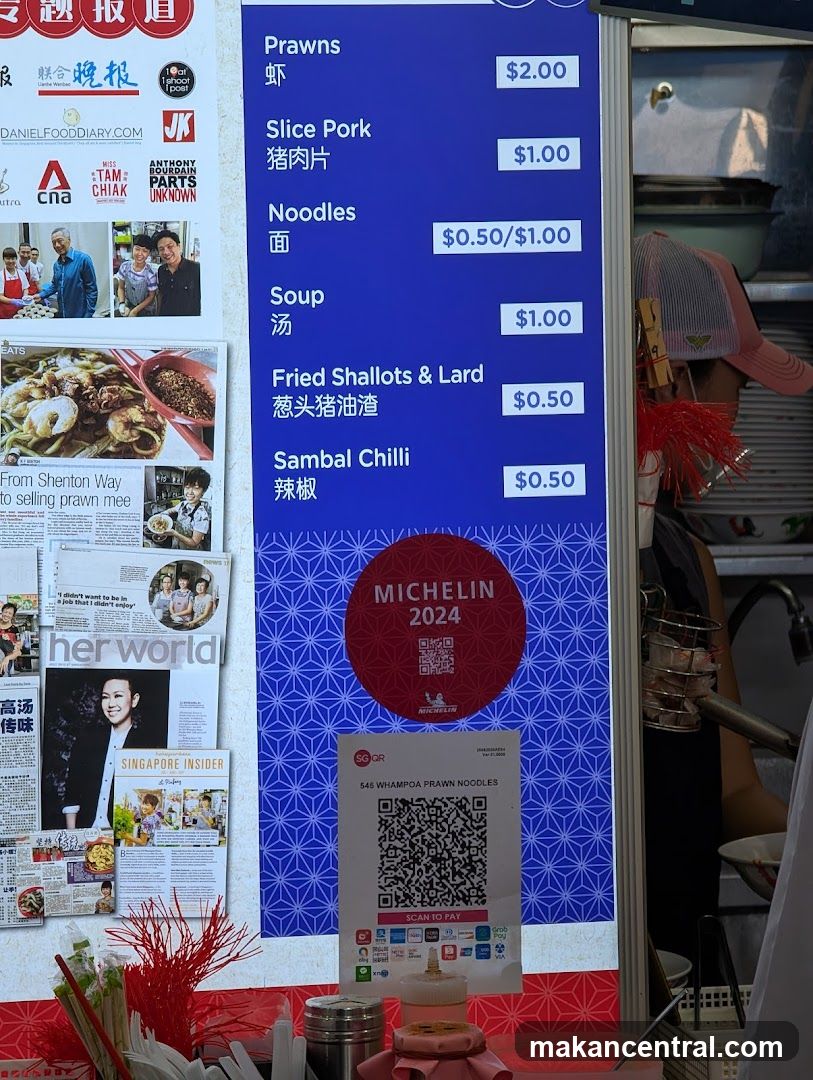 545 Whampoa Prawn Noodles Menu