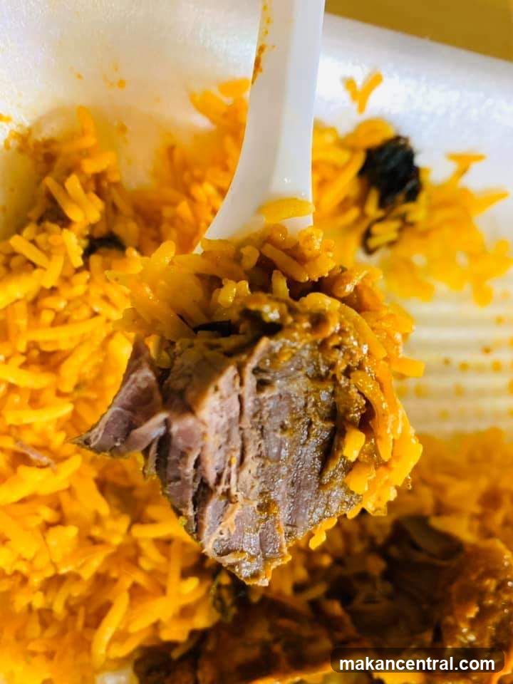 Close-up of Biryani with Meat
