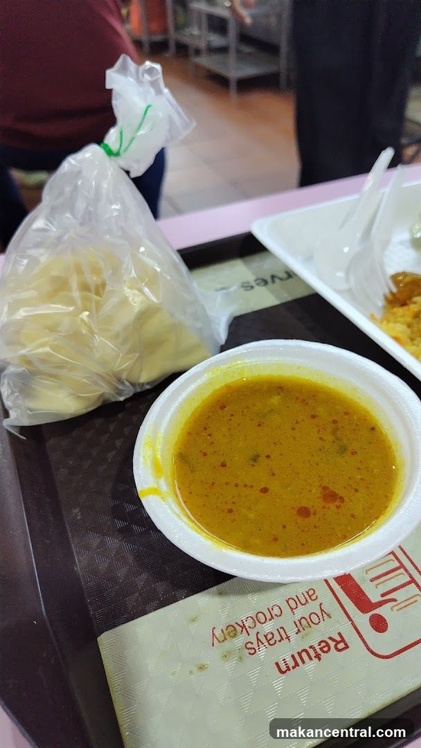 Food Tray with Curry and Bread