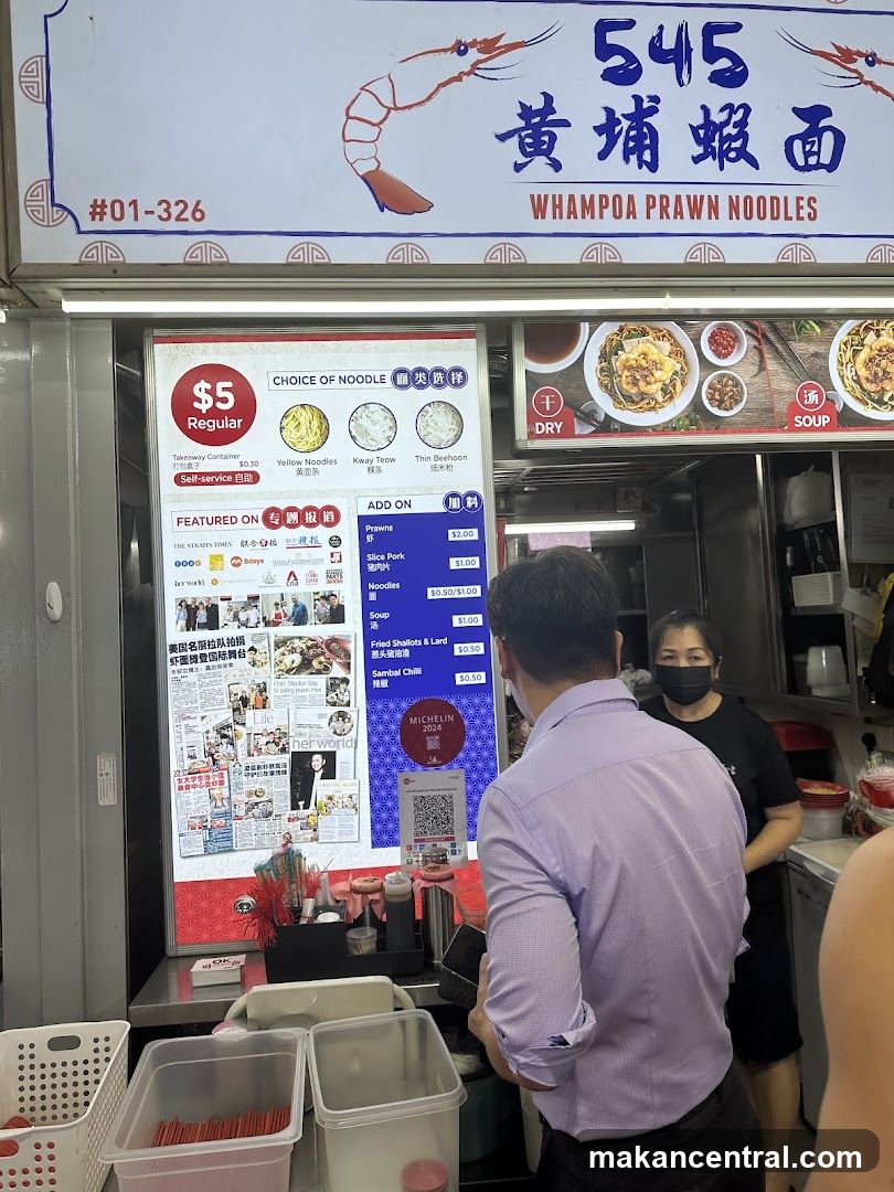 Whampoa Prawn Noodles Menu