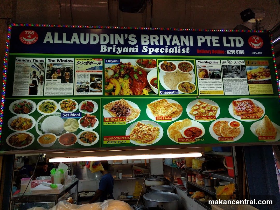 Allauddin's Briyani Menu