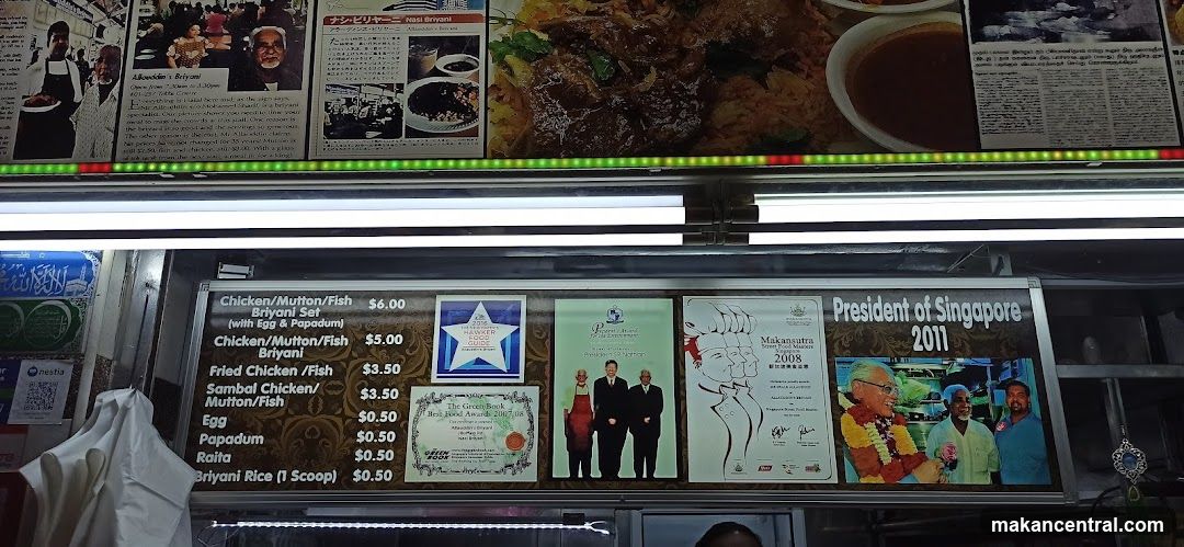 Food Stall Menu and Awards