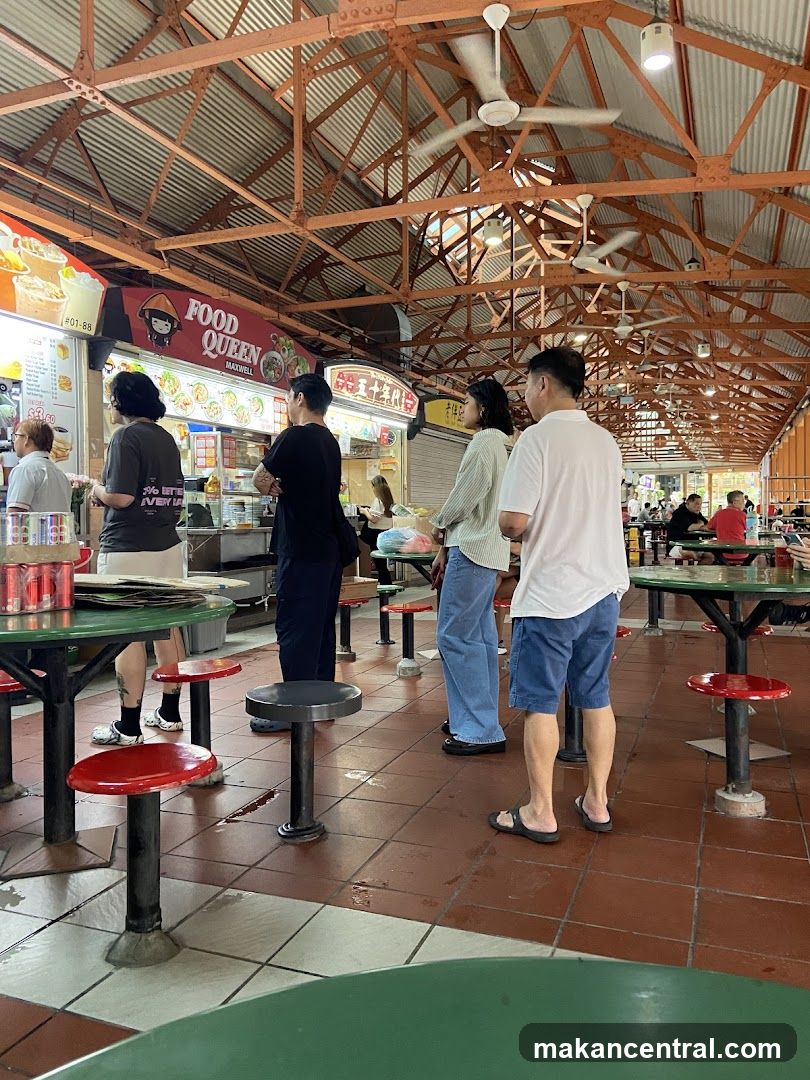 Food stalls in a hawker centre