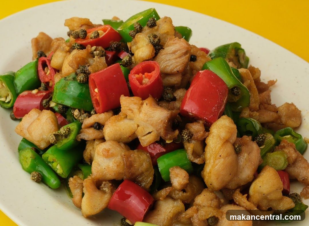 Spicy Fried Chicken with Peppers