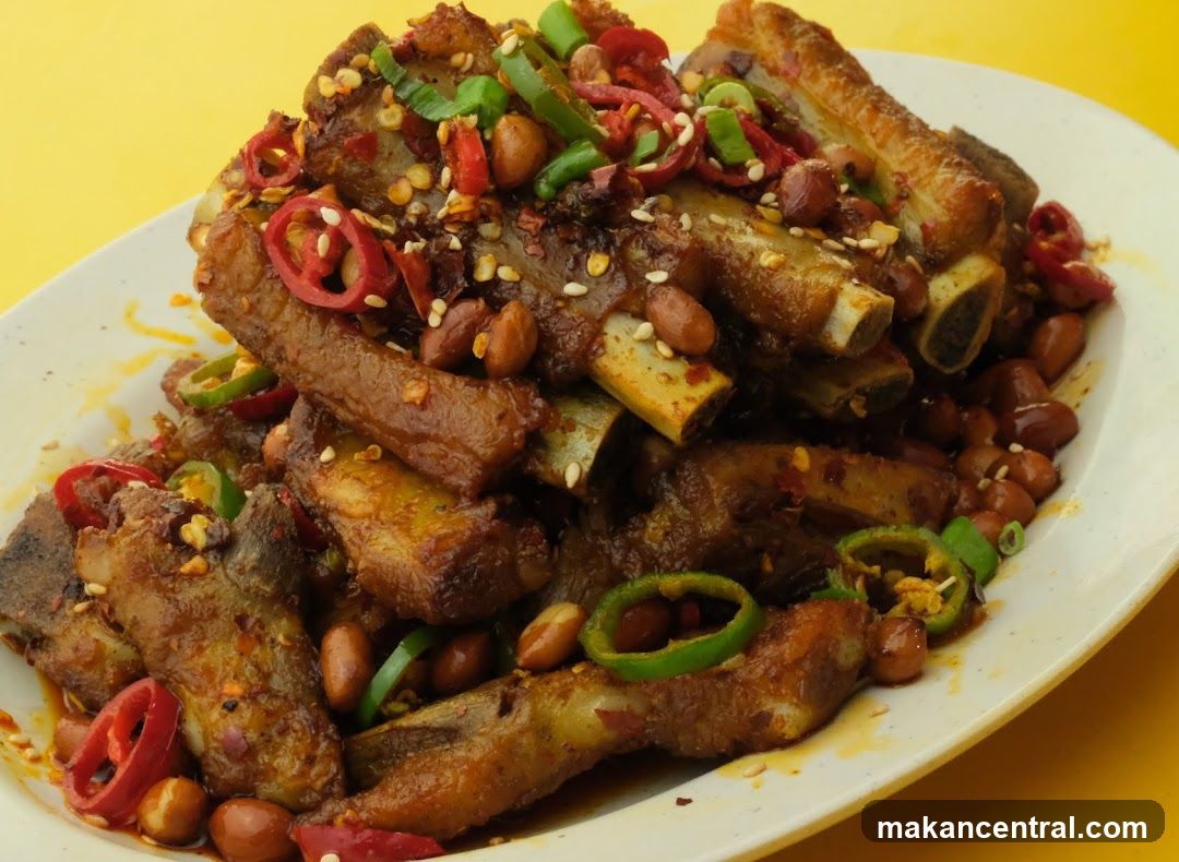 Spicy Ribs with Peanuts and Peppers