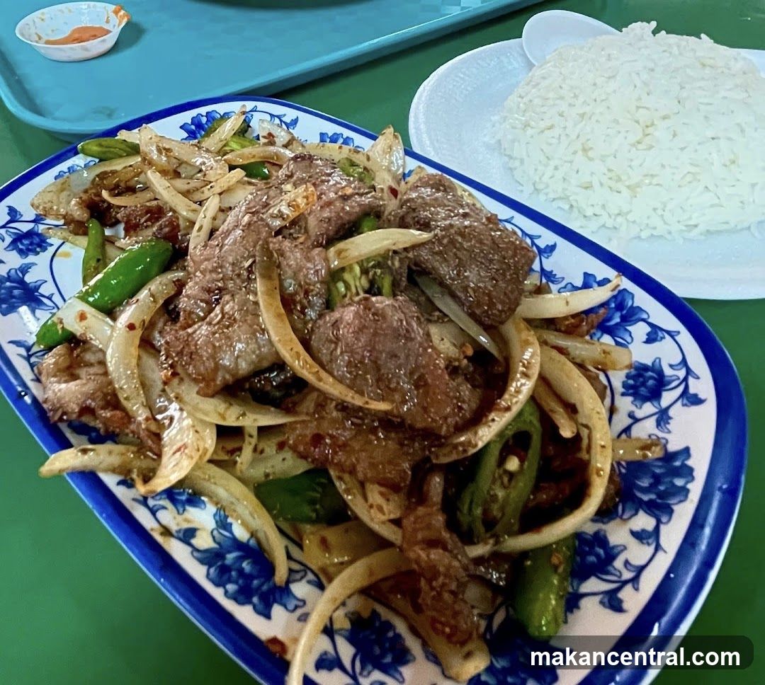 Beef and Onion Stir-fry with Rice
