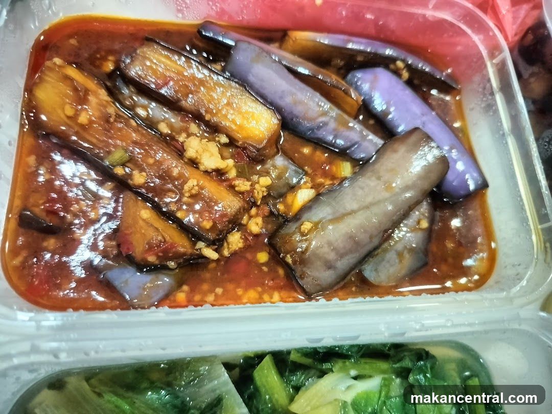 Braised Eggplant and Greens