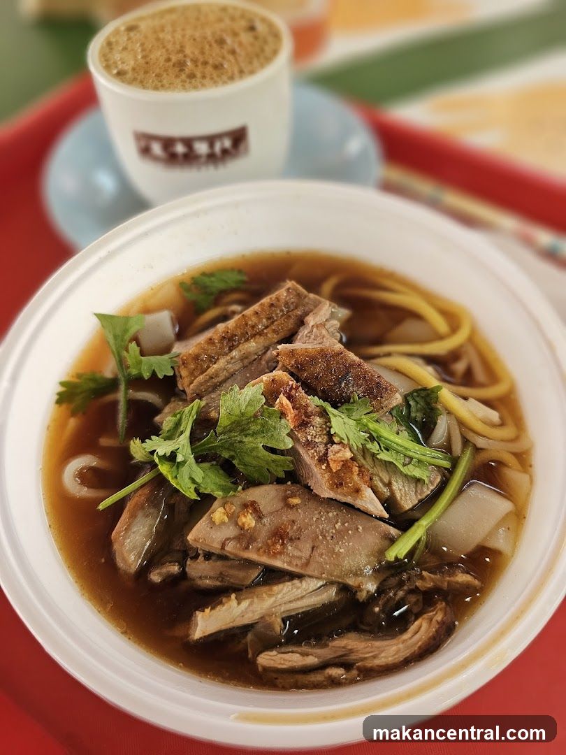 Duck Noodle Soup and Coffee