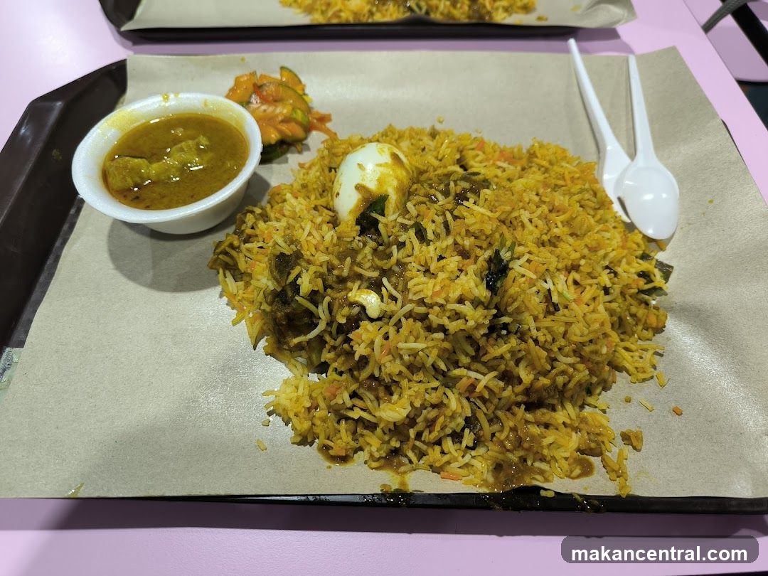 Biryani with Curry and Salad