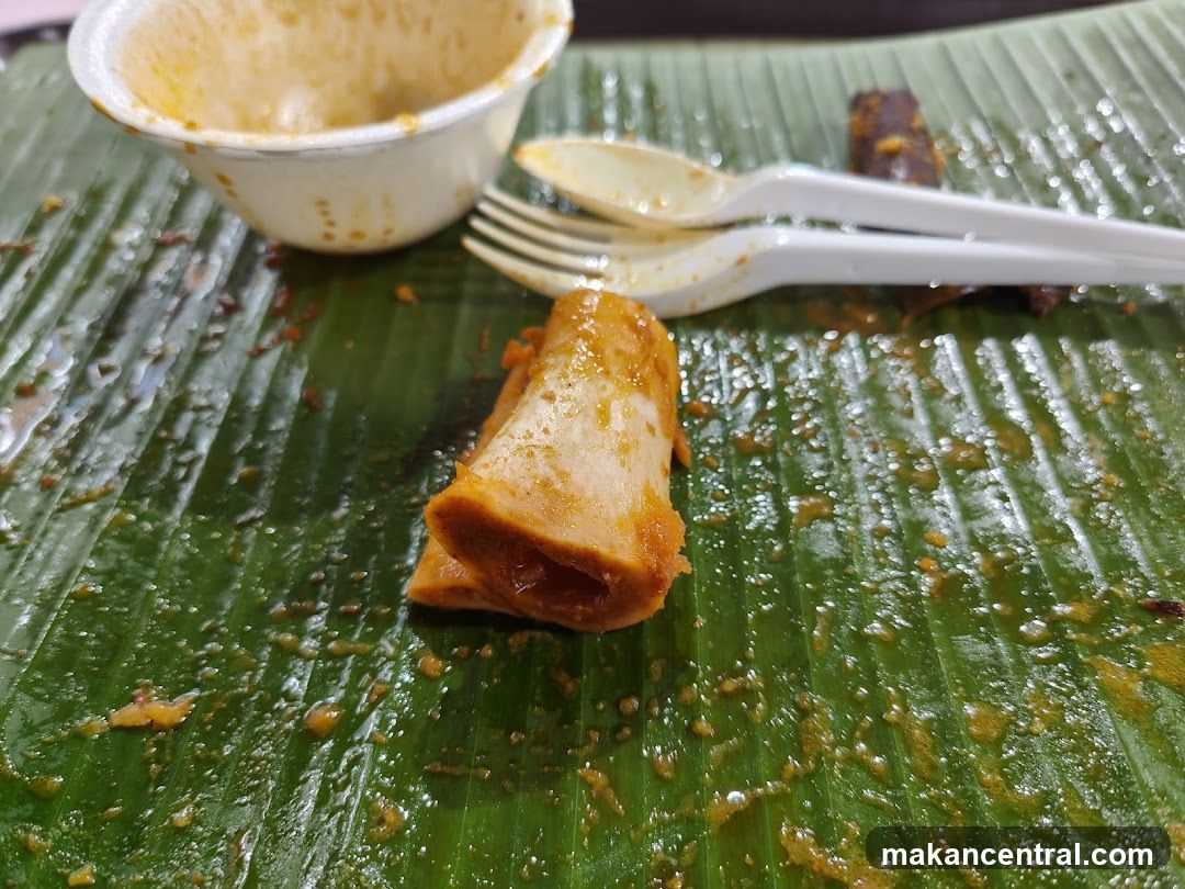 Leftover Food on Banana Leaf