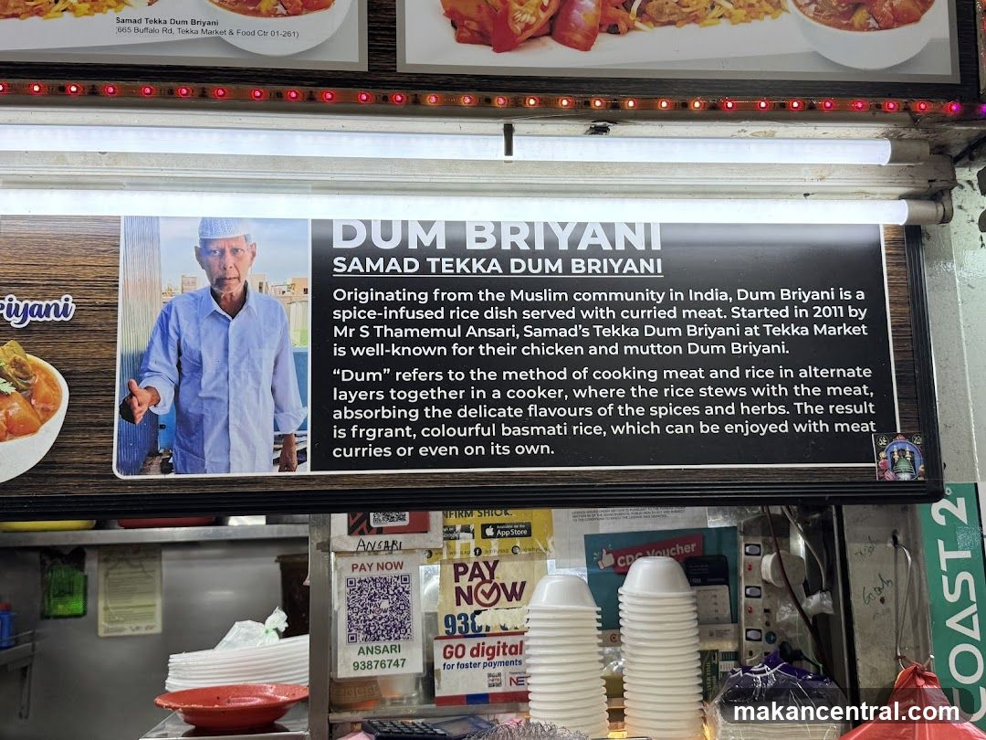 Dum Briyani Information Board