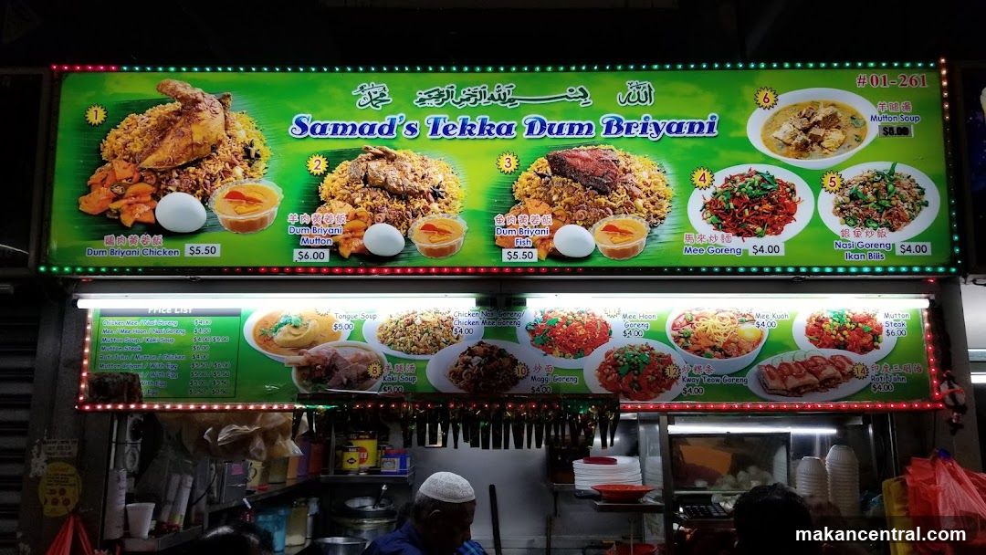 Samad's Tekka Dum Briyani Menu