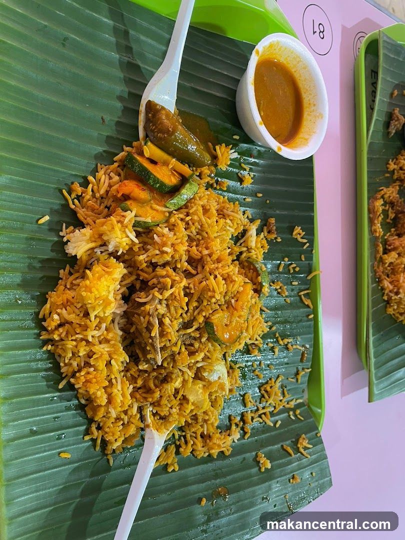 Biryani with Curry and Vegetables