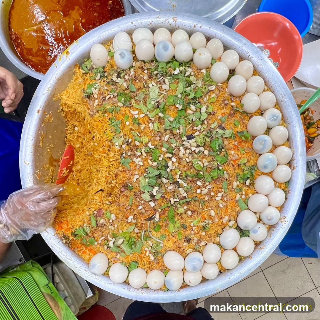 Large Pot of Biryani with Eggs