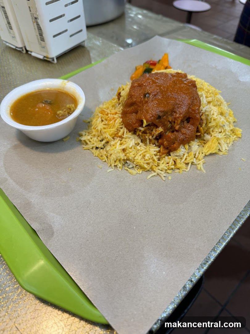 Biryani with Curry and Vegetables