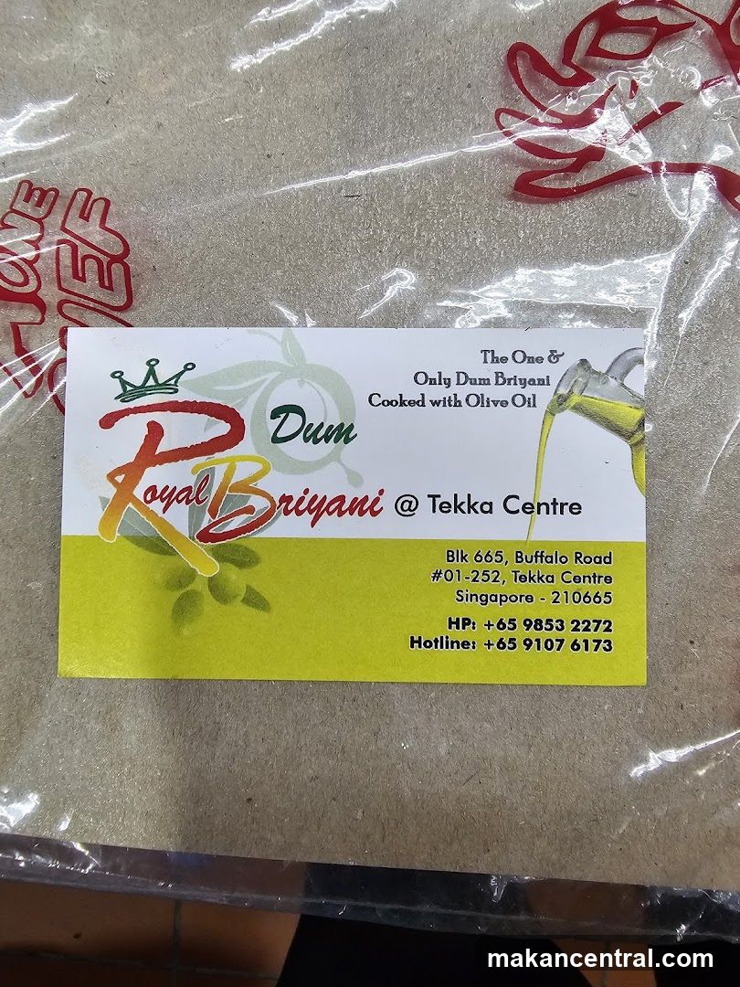 Royal Dum Briyani Business Card