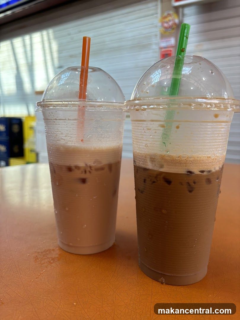 Two iced coffee drinks