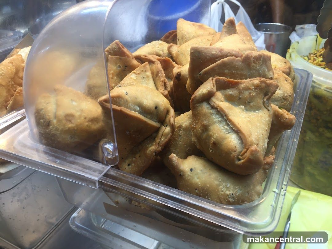 Samosas in a Display Case