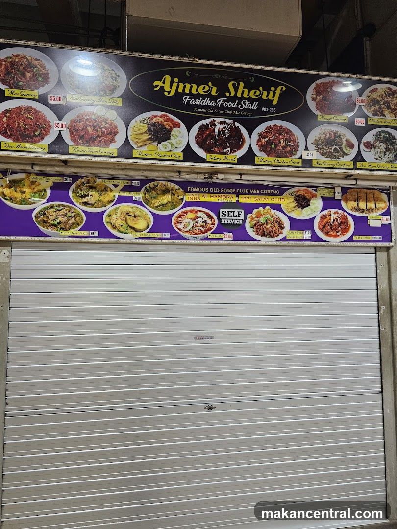 Ajmer Sherif Faridha Food Stall Menu