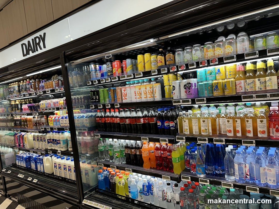 Refrigerated Drinks and Dairy Section