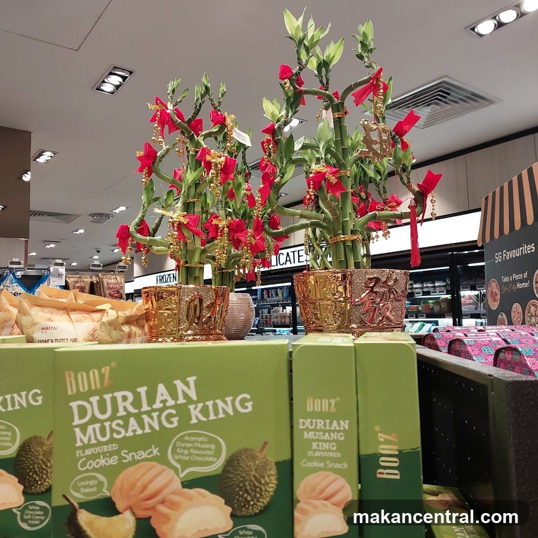 Decorated Lucky Bamboo and Durian Cookie Snacks