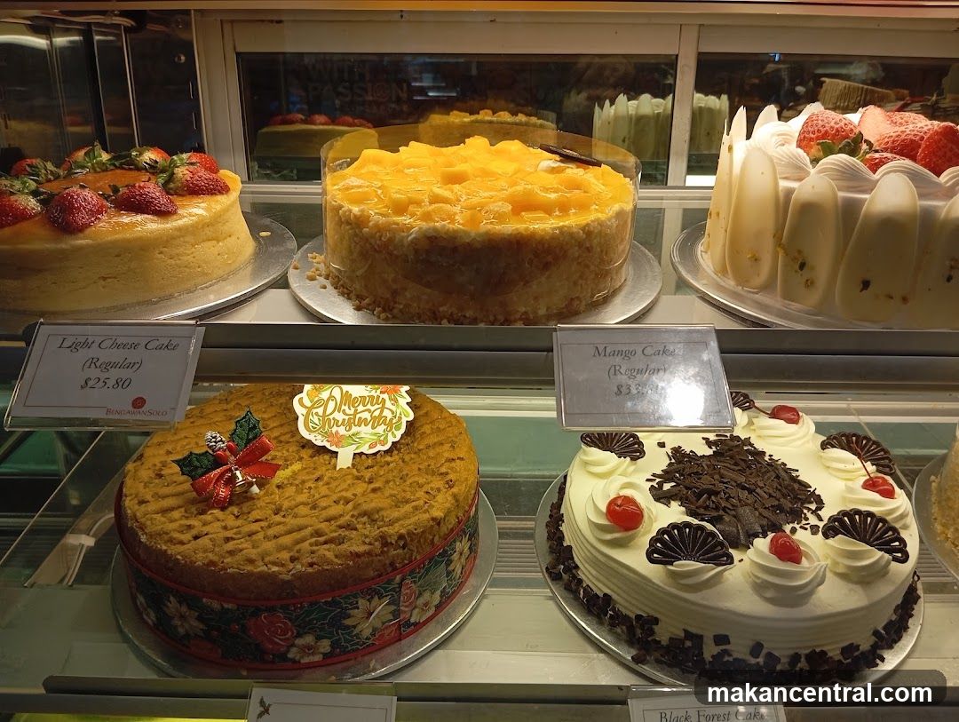 Cakes in a Display Case