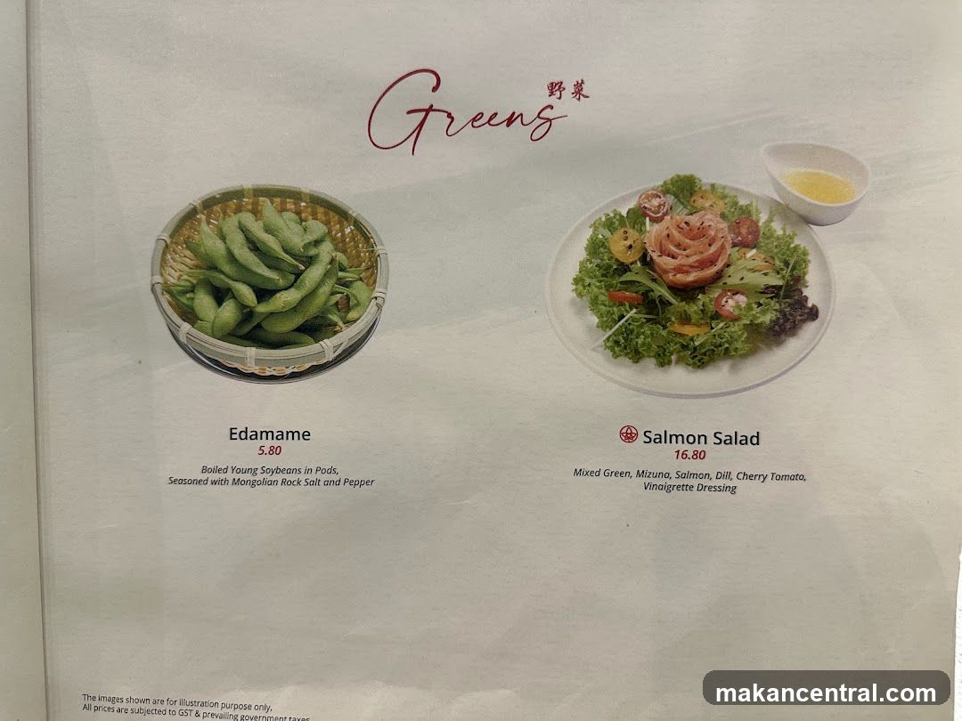 Greens Menu