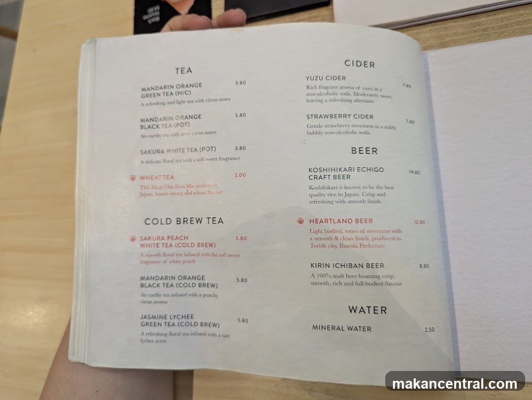 Drinks Menu