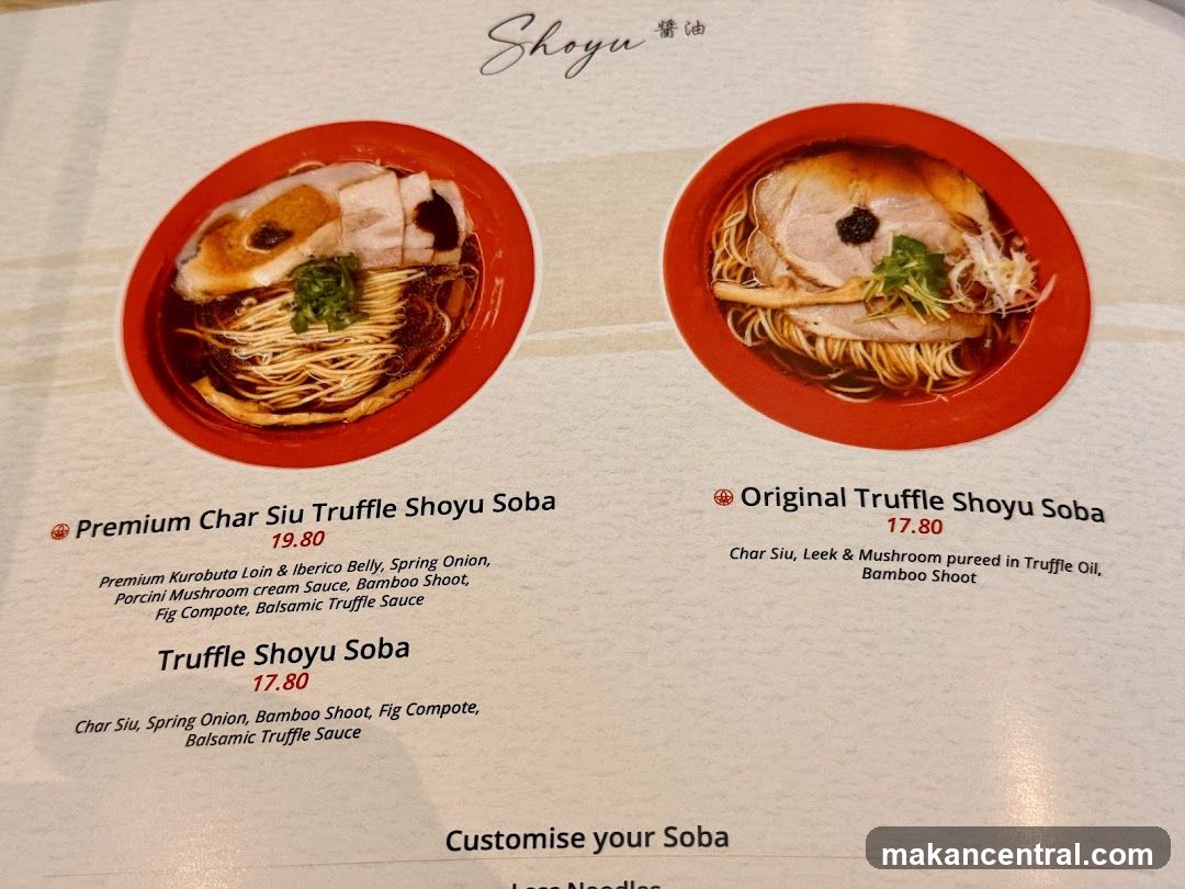 Shoyu Menu