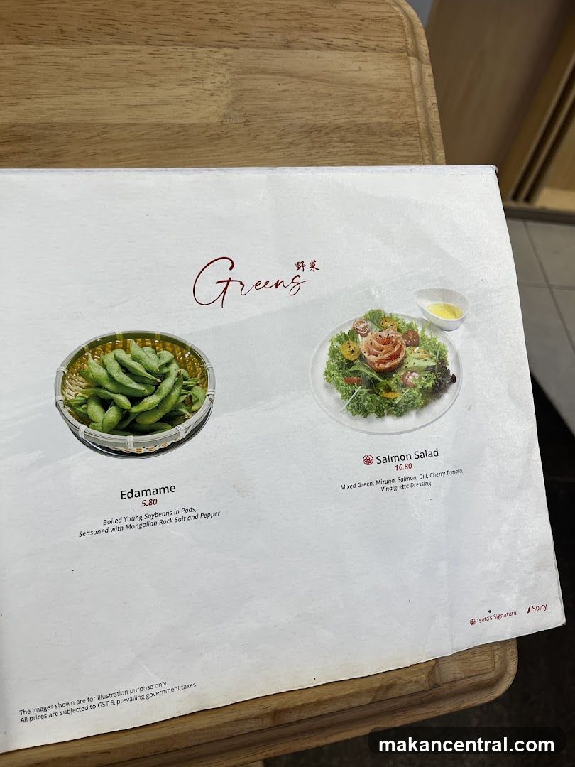 Greens Menu
