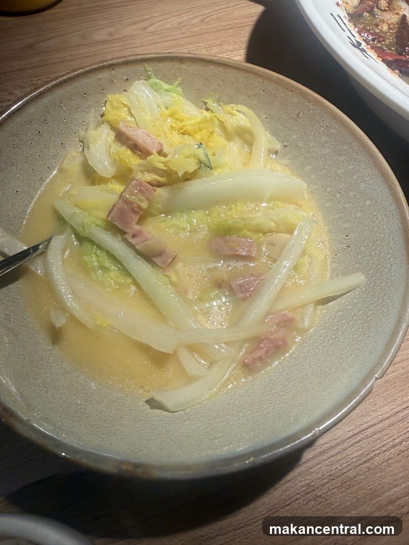 Napa Cabbage and Ham Dish