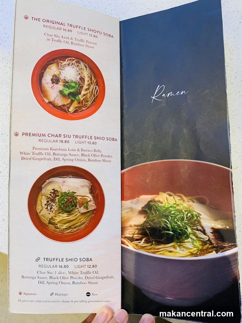 Ramen Menu