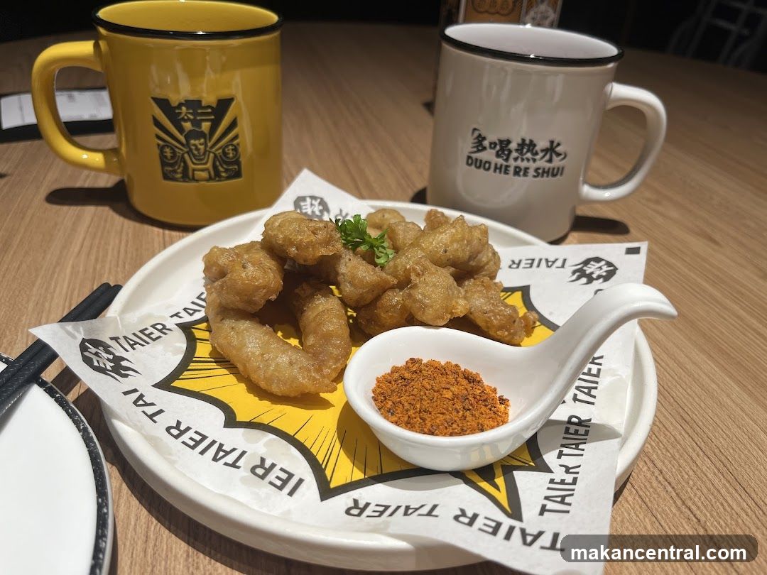 Fried food with dipping spice