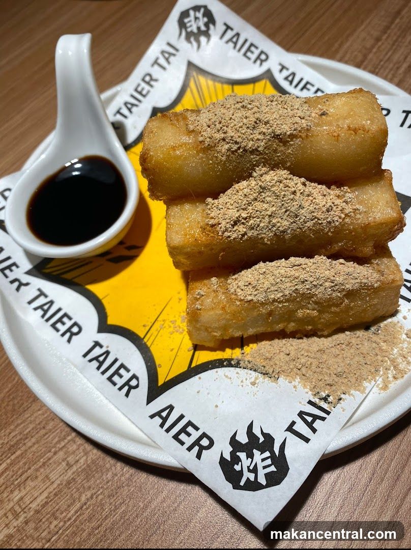 Fried Sticky Rice Cake with Soy Sauce